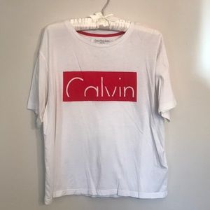White Calvin Klein Jeans short sleeve